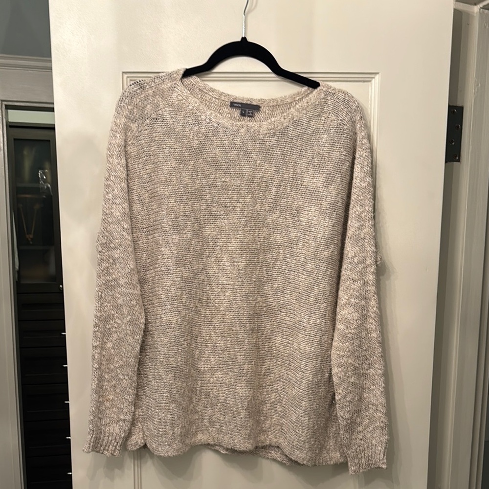 Vince Heathered Gray Crew Neck Sweater